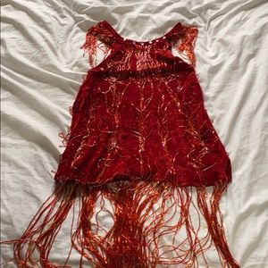 VINTAGE beaded VELVET super mini dress